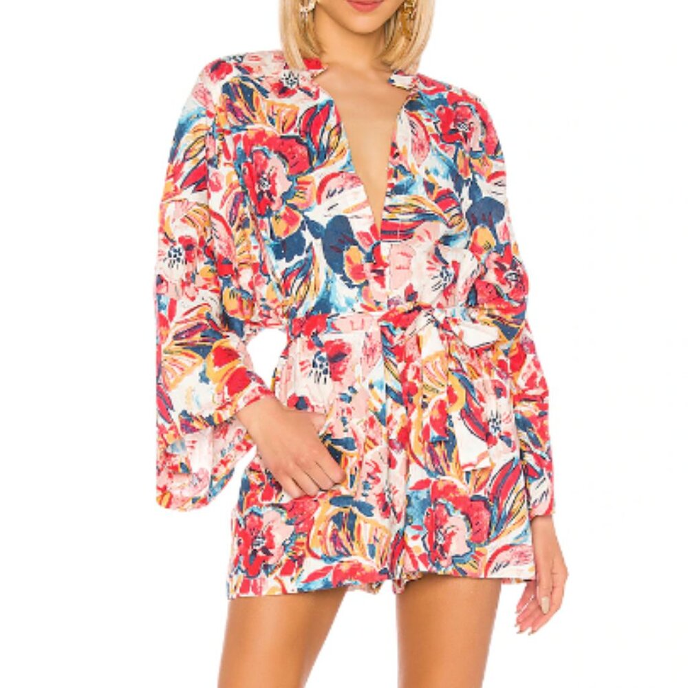 Intimately Free People NEW Women's The Only Romper Ivory Combo Size Medium (M)